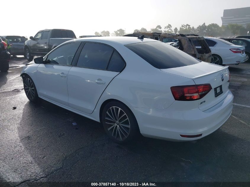 2016 VOLKSWAGEN JETTA SEDAN 1.8T SPORT 3VWD17AJ6GM343995