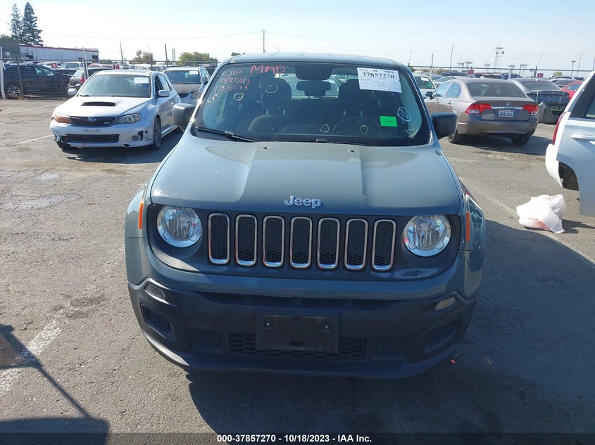 VIN ZACCJAAH3HPE99080 2017 JEEP RENEGADE SPORT