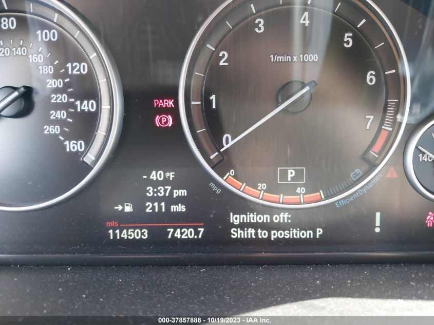 2013 BMW 5 SERIES 550I - WBAFR9C55DDX80083