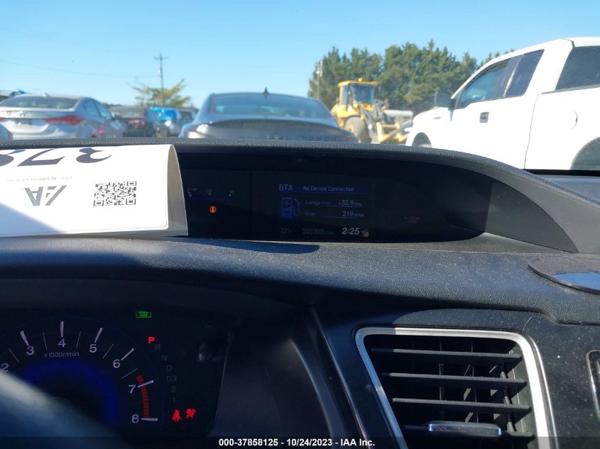 2013 HONDA CIVIC SDN HF 2HGFB2F66DH541875