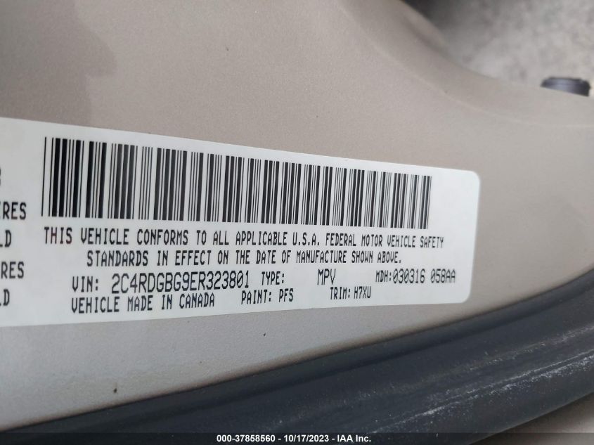 2014 DODGE GRAND CARAVAN SE - 2C4RDGBG9ER323801