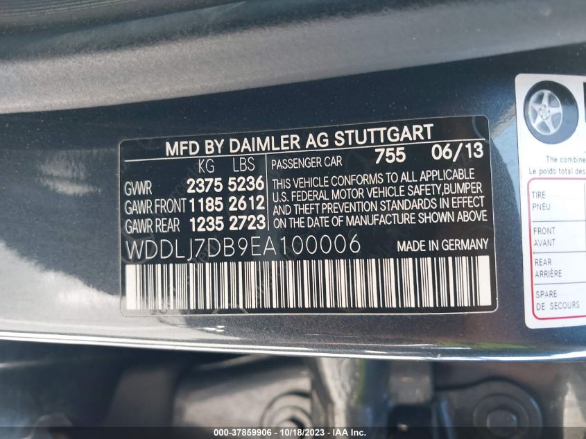 2014 MERCEDES-BENZ CLS-CLASS CLS 550 WDDLJ7DB9EA100006