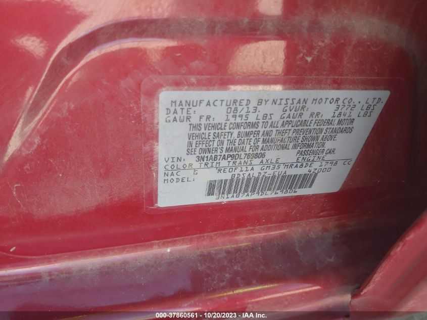 2013 NISSAN SENTRA SV - 3N1AB7AP9DL769806
