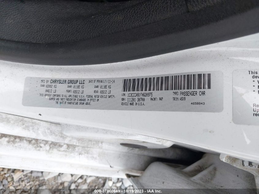 2015 CHRYSLER 200 LIMITED - 1C3CCCAB1FN620975