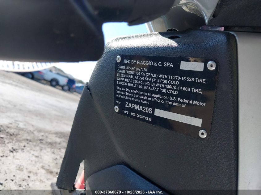 2021 PIAGGIO BV 350 ZAPMA20SXM5000882