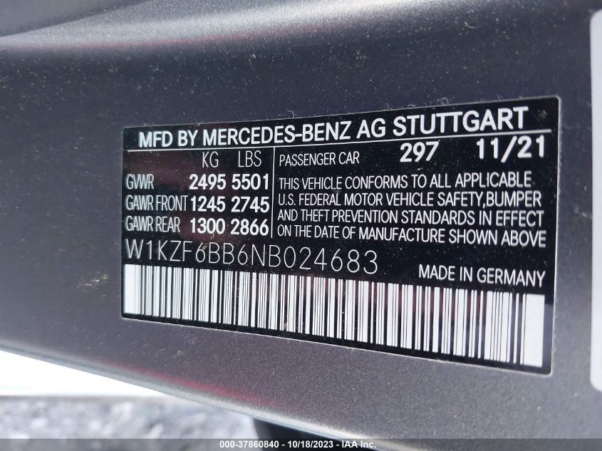 W1KZF6BB6NB024683 Mercedes-Benz E-Class AMG E 53 9