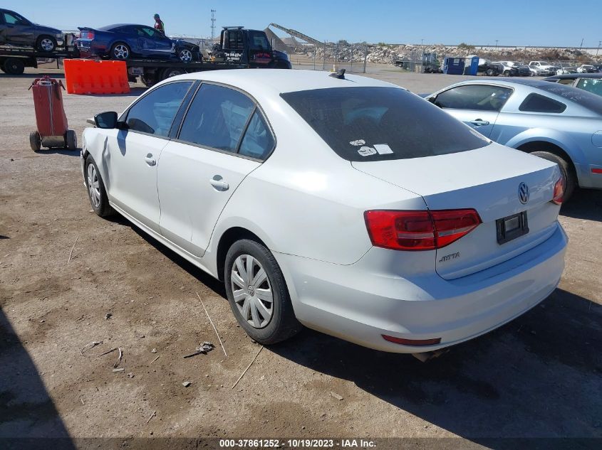 2015 VOLKSWAGEN JETTA SEDAN 2.0L S W/TECHNOLOGY - 3VW2K7AJ7FM305663