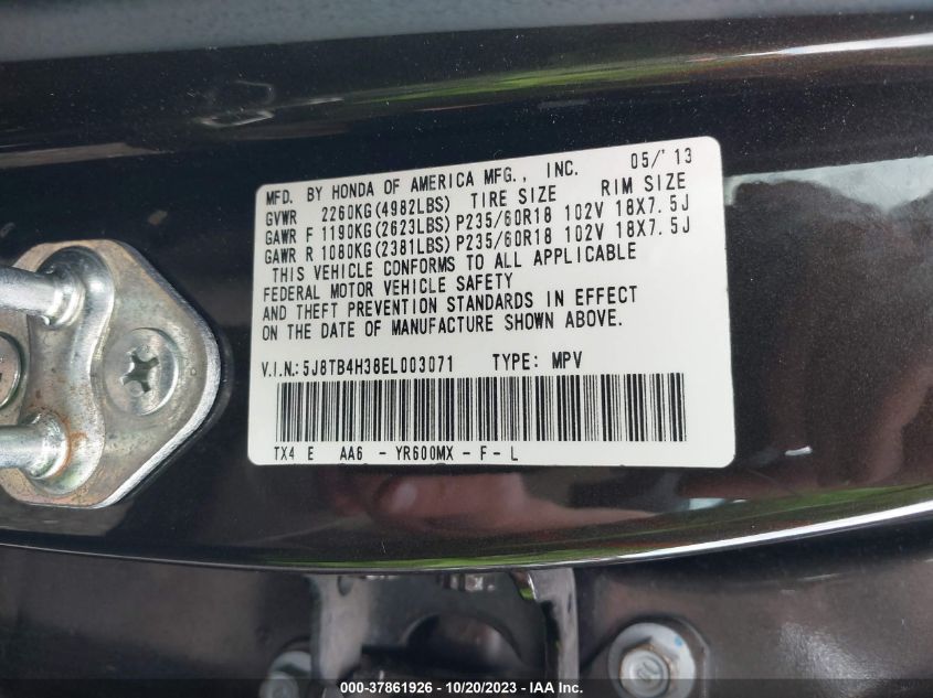 2014 ACURA RDX - 5J8TB4H38EL003071