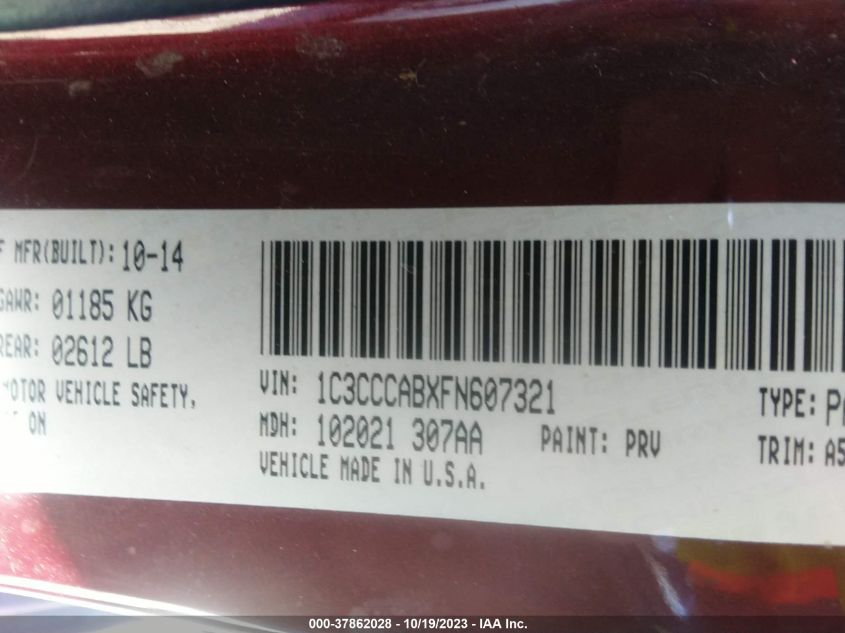 2015 CHRYSLER 200 LIMITED - 1C3CCCABXFN607321