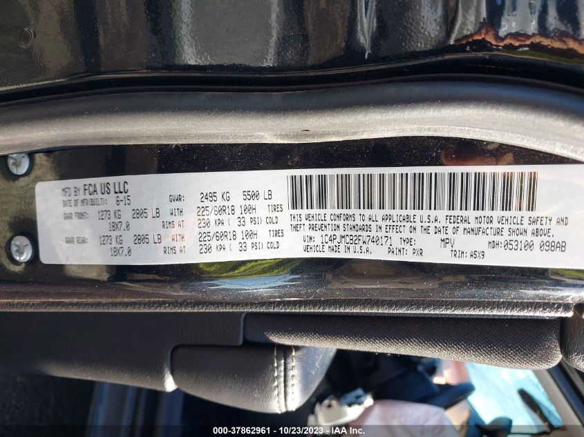 2015 JEEP CHEROKEE LATITUDE - 1C4PJMCB2FW740171