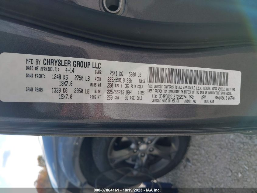 2014 DODGE JOURNEY CROSSROAD - 3C4PDDGG1ET262374