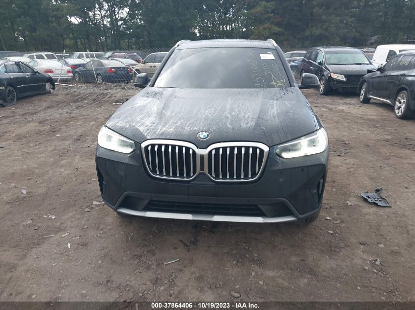 2022 BMW X3 XDRIVE30I - 5UX53DP01N9M83400