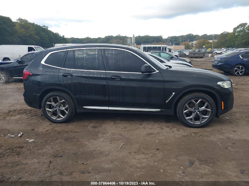 2022 BMW X3 XDRIVE30I - 5UX53DP01N9M83400