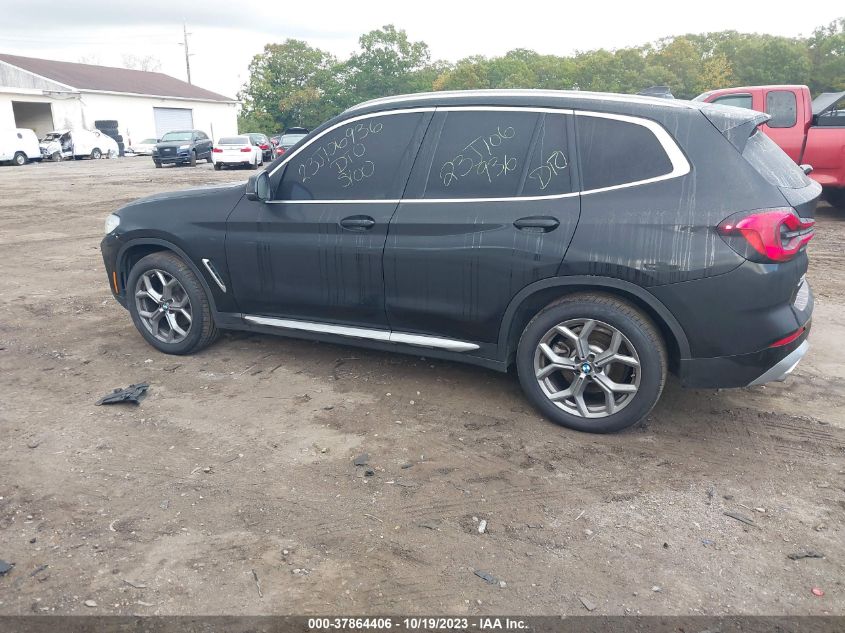 2022 BMW X3 XDRIVE30I - 5UX53DP01N9M83400