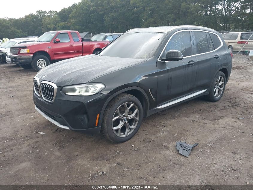 2022 BMW X3 XDRIVE30I - 5UX53DP01N9M83400