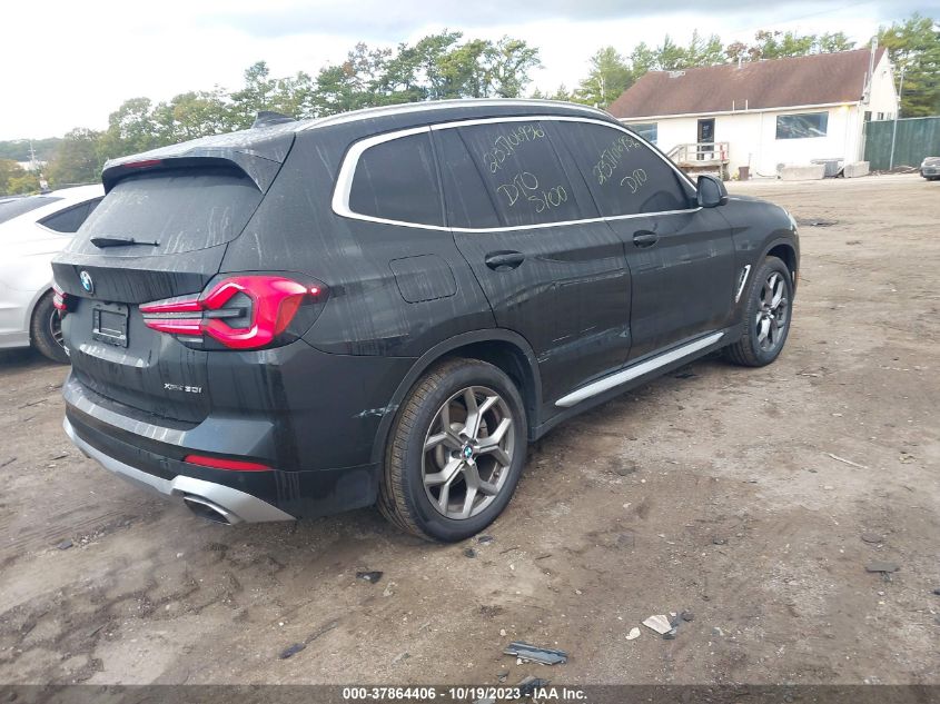 2022 BMW X3 XDRIVE30I - 5UX53DP01N9M83400