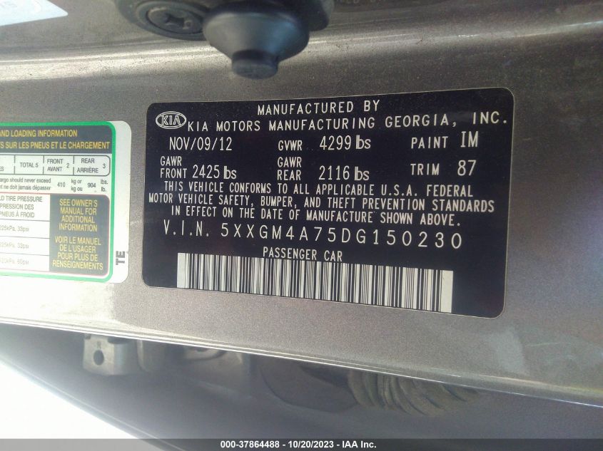 2013 KIA OPTIMA LX - 5XXGM4A75DG150230