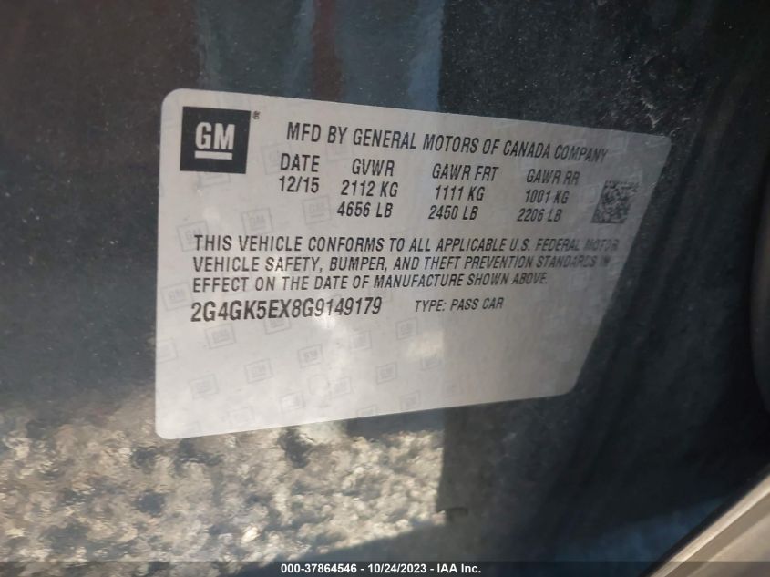 2016 BUICK REGAL - 2G4GK5EX8G9149179