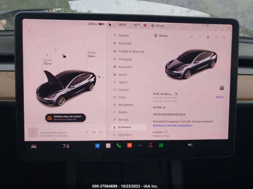 2022 TESLA MODEL 3 - 5YJ3E1EB1NF107324
