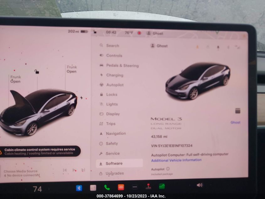 2022 TESLA MODEL 3 - 5YJ3E1EB1NF107324