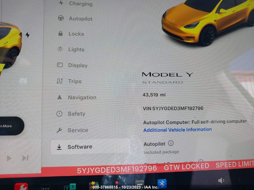 2021 TESLA MODEL Y - 5YJYGDED3MF192796