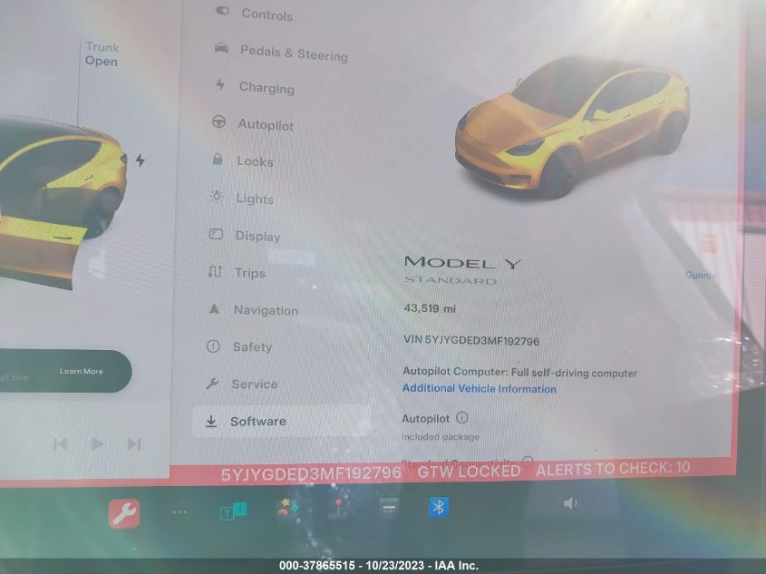 2021 TESLA MODEL Y - 5YJYGDED3MF192796