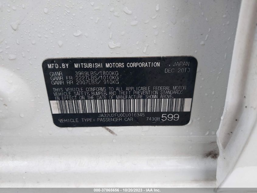 2014 MITSUBISHI LANCER ES - JA32U2FU0EU016345