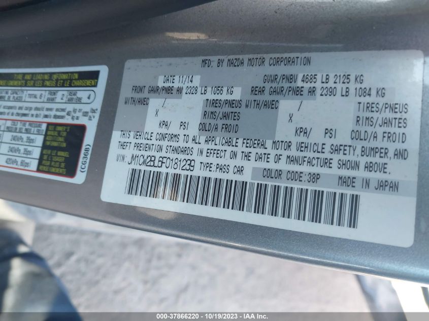 2015 MAZDA MAZDA5 SPORT - JM1CW2BL6F0181239