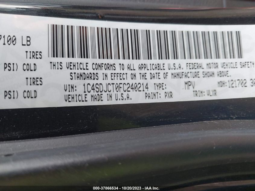 2015 DODGE DURANGO R/T - 1C4SDJCT0FC240214