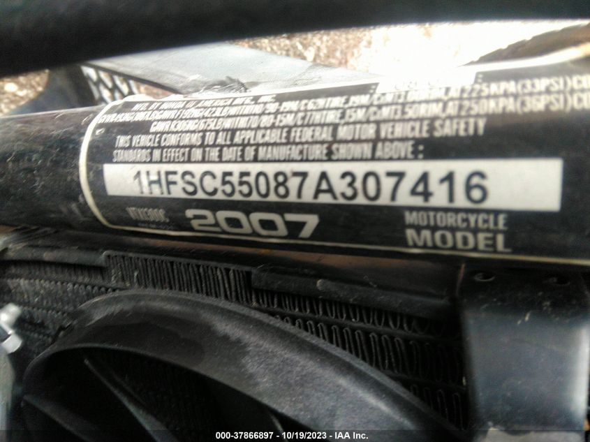 2007 HONDA VTX1300 C 1HFSC55087A307416