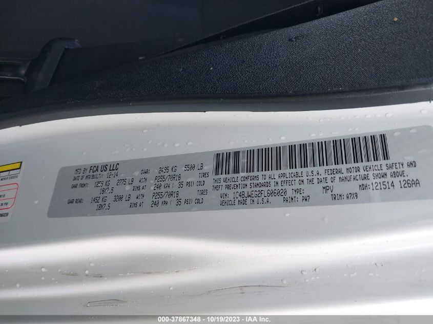 2015 JEEP WRANGLER UNLIMITED SAHARA - 1C4BJWEG2FL606020