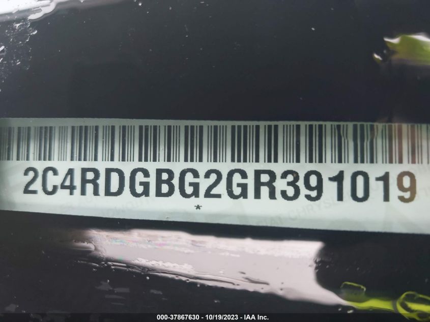 2016 DODGE GRAND CARAVAN CANADA VALUE PACKAGE - 2C4RDGBG2GR391019