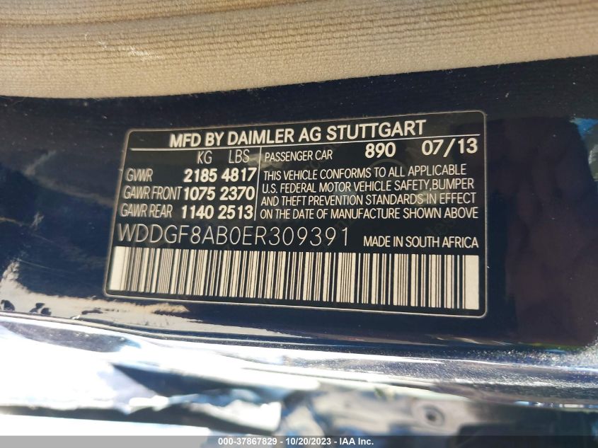 2014 MERCEDES-BENZ C 300 SPORT 4MATIC/LUXURY 4MATIC - WDDGF8AB0ER309391
