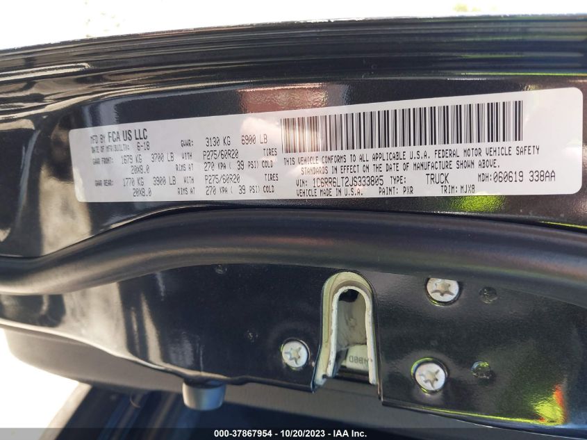 2018 RAM 1500 SLT - 1C6RR6LT2JS333805