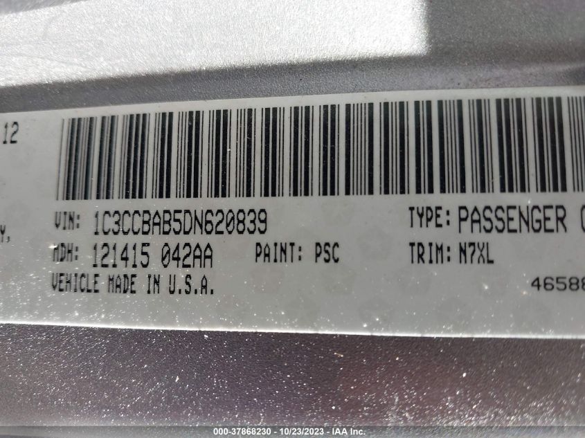 2013 CHRYSLER 200 LX - 1C3CCBAB5DN620839