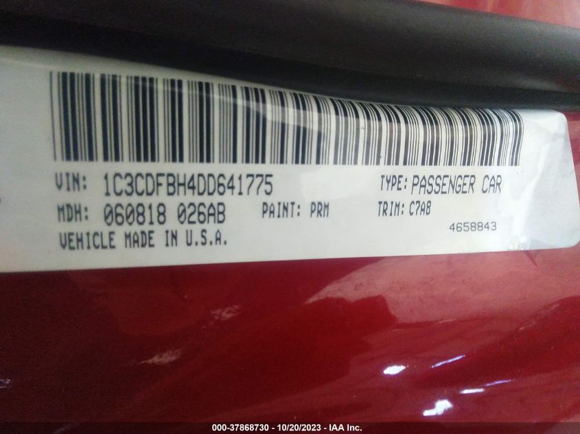 2013 DODGE DART SXT - 1C3CDFBH4DD641775