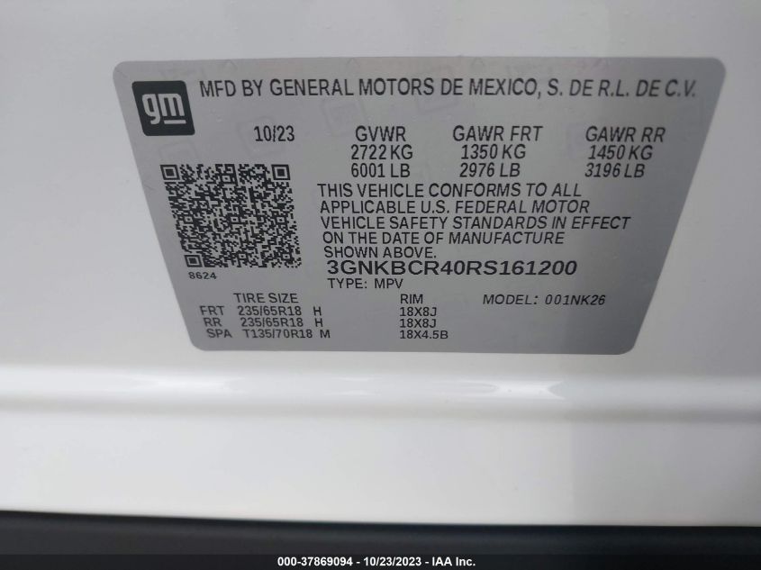 2024 CHEVROLET BLAZER LT - 3GNKBCR40RS161200