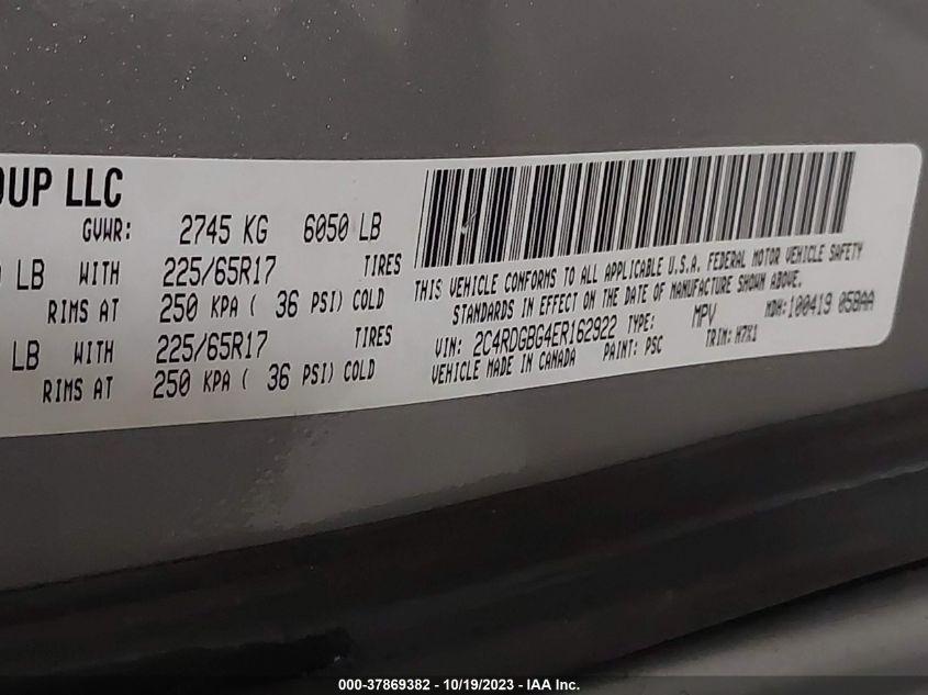 2014 DODGE GRAND CARAVAN SE - 2C4RDGBG4ER162922