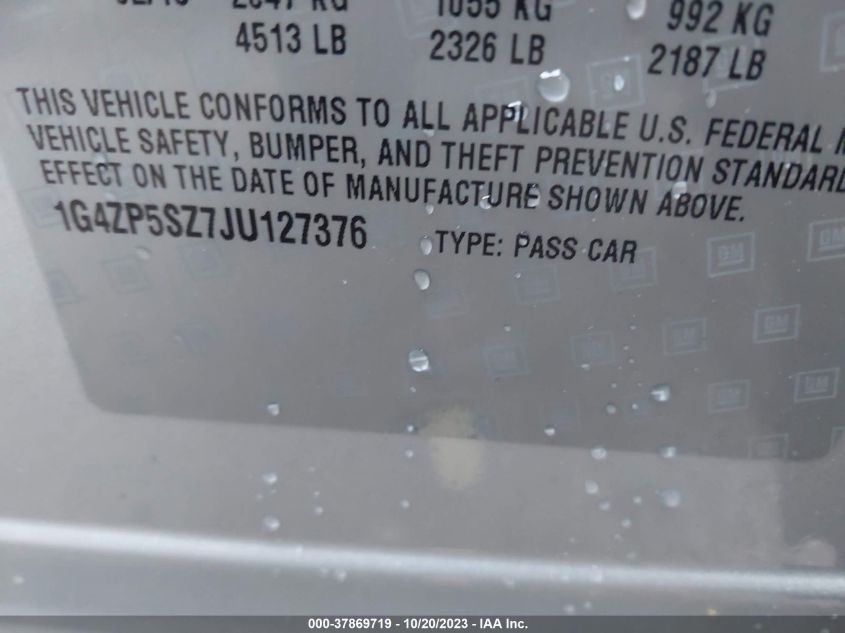 2018 BUICK LACROSSE ESSENCE - 1G4ZP5SZ7JU127376