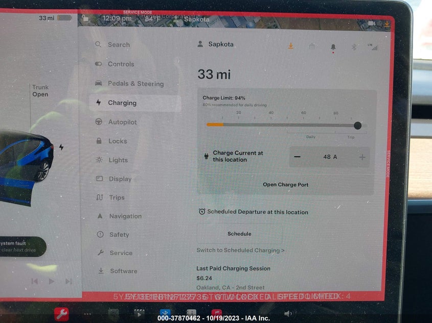 VIN 5YJ3E1EB1NF127735 2022 TESLA MODEL 3 LONG RANGE