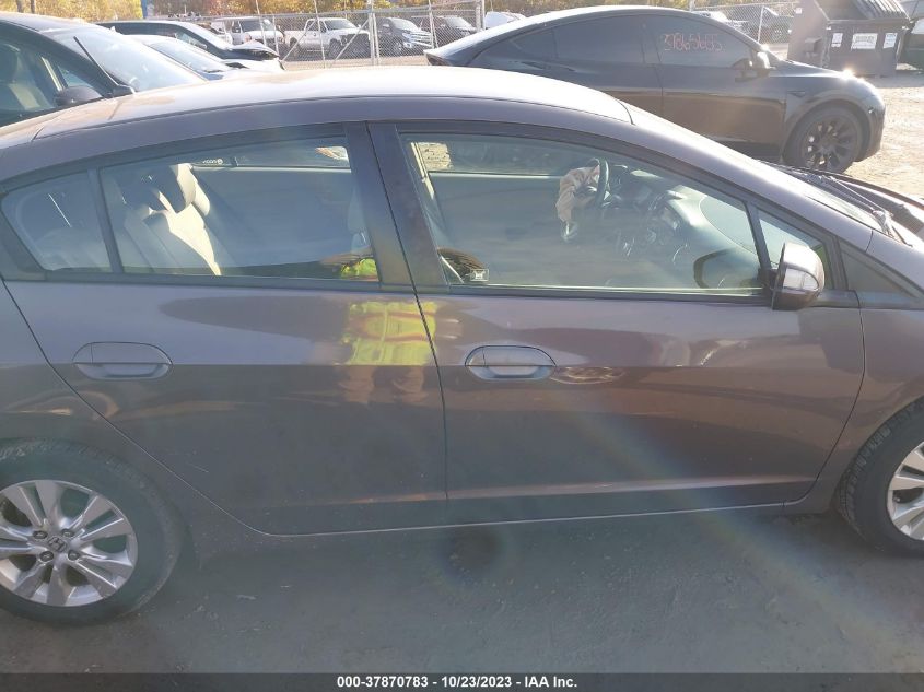 2013 HONDA INSIGHT EX - JHMZE2H7XDS001610