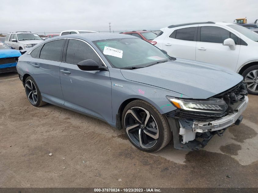 VIN 1HGCV3F2XNA030697 2022 HONDA ACCORD HYBRID SPORT