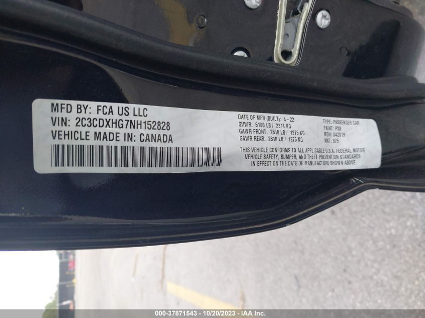 2022 DODGE CHARGER GT - 2C3CDXHG7NH152828