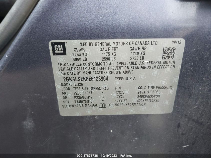 2014 GMC TERRAIN SLT - 2GKALSEK6E6133964