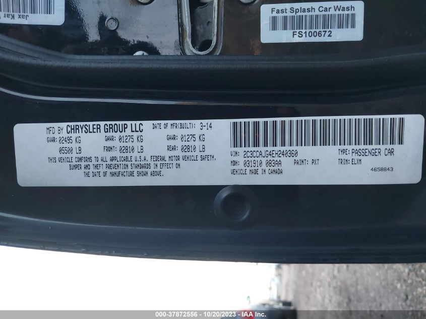 2014 CHRYSLER 300 300C JOHN VARVATOS - 2C3CCAJG4EH240360
