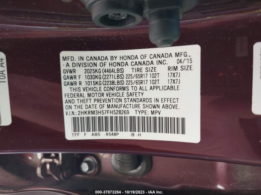2015 HONDA CR-V EX - 2HKRM3H57FH528269