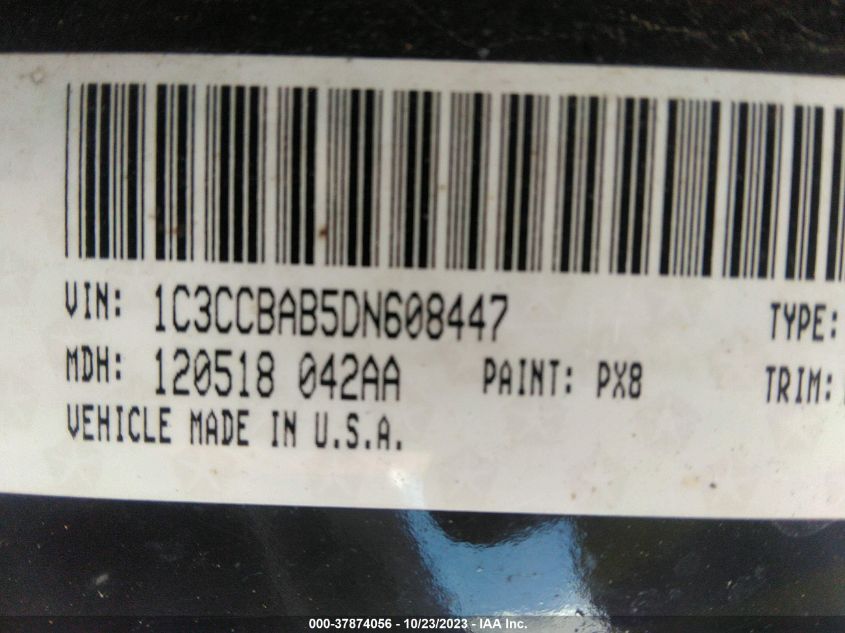 2013 CHRYSLER 200 LX - 1C3CCBAB5DN608447