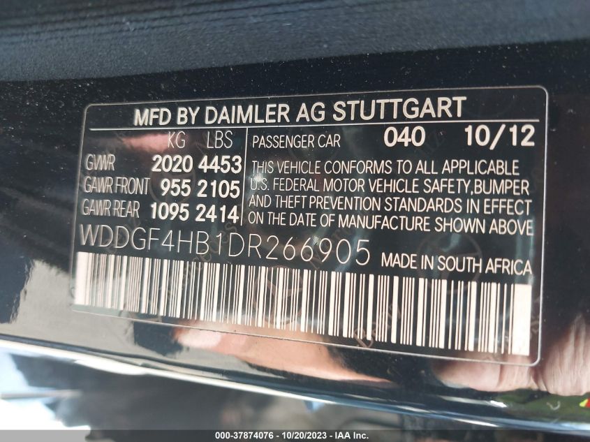 2013 MERCEDES-BENZ C 250 SPORT/LUXURY WDDGF4HB1DR266905