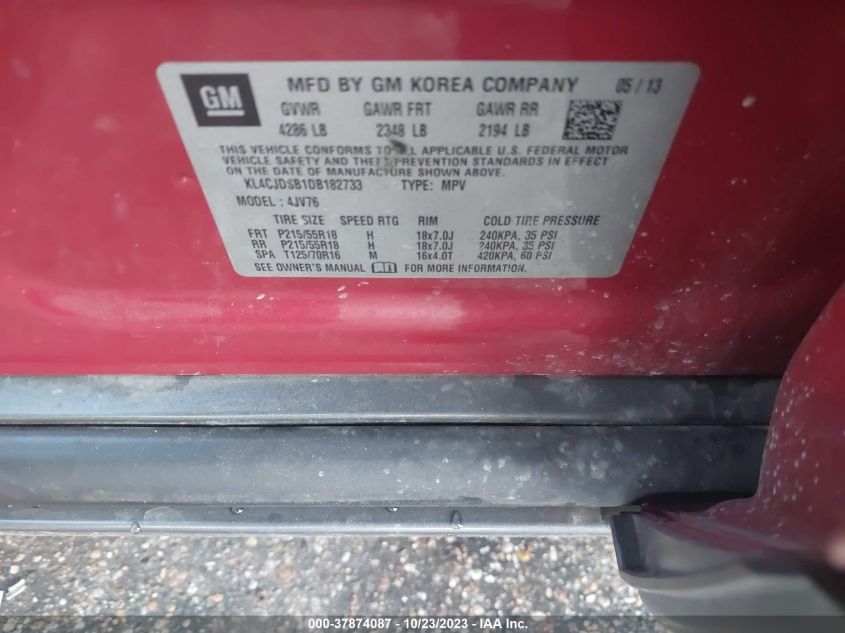 2013 BUICK ENCORE PREMIUM - KL4CJDSB1DB182733