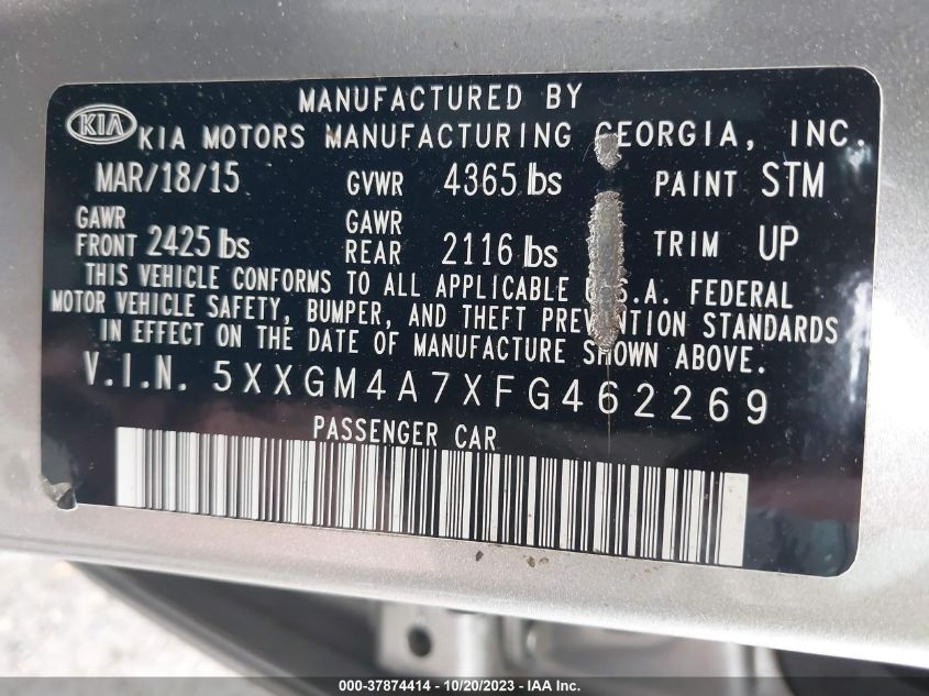 2015 KIA OPTIMA LX - 5XXGM4A7XFG462269